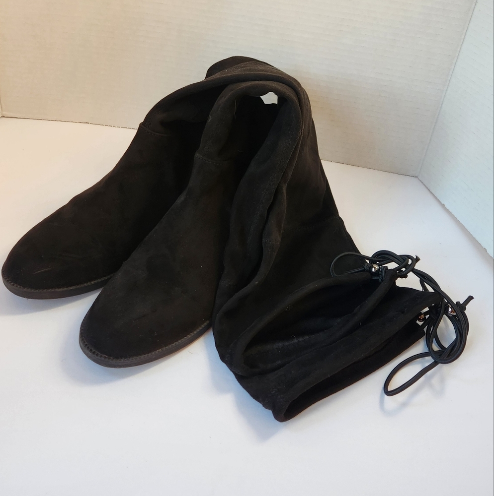 Rampage Women's Black Faux Suede Over The knee Boots Size 6